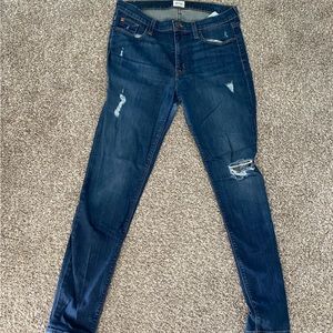 Hudson denim- Nico style high rise distress skinny Jean. Size 30